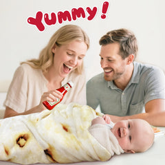 Jorbest tortilla blanket newborn swaddle closeup showing ultra-soft feel