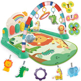 Joryuek baby gym setup with colorful toys boosts sensory exploration during tummy time.