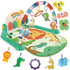 Joryuek baby gym setup with colorful toys boosts sensory exploration during tummy time.