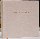 Joss & Lac Design linen memory book cover in gender-neutral minimalist style for timeless keepsakes