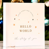 Joss & Lac Design Sky Star memory book cover offers chic minimalist keepsake for newborns.