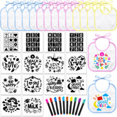 Jutom DIY baby bibs kit contents showcase for decorating session