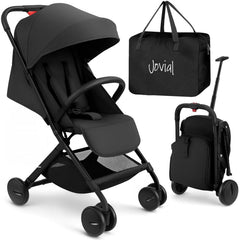 JOVIAL travel stroller one hand fold in action for quick setup.