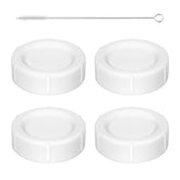 Joxodak travel bottle caps close-up; leak-proof seal for Dr Brown wide-neck bottles