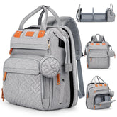 JOYCE diaper bag backpack with changing table for easy on-the-go diaper changes