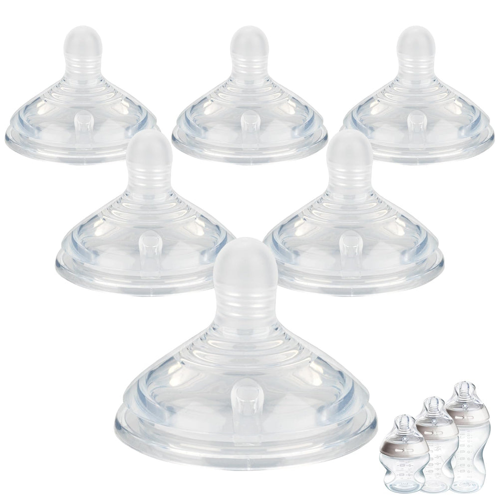 Joyfeed 6Pack slow-flow nipple closeup for calm gradual feeding