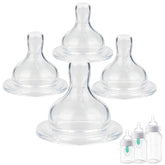 Joyfeed silicone nipple Size 3 fast-flow close-up showing steady feeding pace