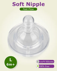 Joyfeed nipple close-up with breast-like design for natural latch.