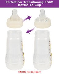 Joyfeed sippy nipples for glass bottles support sustainable feeding transitions.