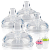 Joyfeed sippy spout nipples show bottle compatibility for easy transition to cups.