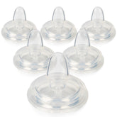 Joyfeed sippy spout nipple demonstrates compatibility with Dr. Brown's wide-neck bottles