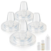 Joyfeed sippy spout nipples on Pigeon bottles offer a leak-free transition.
