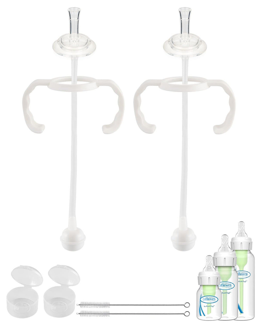 Joyfeed straw cup conversion kit fits Dr Brown's narrow bottles for easy transition.