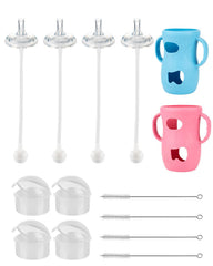Joyfeed straw cup conversion kit handle provides an easy grip for little hands during transitions.
