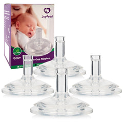 Joyfeed straw cup conversion nipple for Philips Avent bottle enabling smooth bottle-to-cup transition.