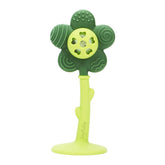 Joyfulia Sunnyflower teether textures and rattle provide soothing relief for teething babies.
