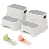 joyingbaby two-step stool for kids with anti-slip bottom for secure bathroom use