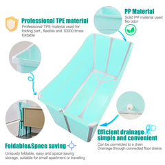Joyingbaby large foldable bathtub on the go shows lightweight travel convenience.