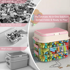 joyingbaby portable play station with lid baseplate and carry handle for easy transport