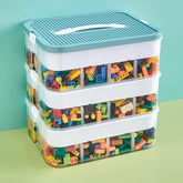 Joyingbaby Toys Organizer 3-layer green stackable case ideal for Lego blocks