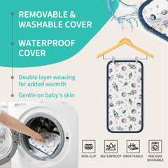 Joyingbaby waterproof diaper bag cover keeps contents dry while traveling.