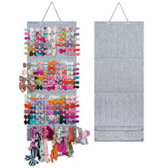 JOYMOMO hair bow organizer wall hanger gray neatly displays hair clips and bows for easy selection