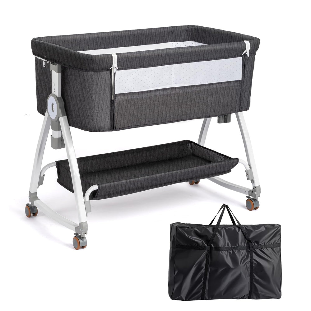 JOYMOR 3in1 baby bassinet assembly showing easy setup for on-the-go families.