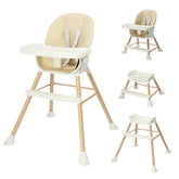 Joymor 5-in-1 convertible high chair in full-size mode supports growing babies