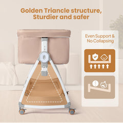 JOYMOR mesh walls promote air flow while keeping baby visible and comfortable.