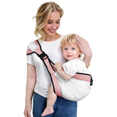 JOYNCLEON baby sling mesh pink front view for hands-free bonding during errands.