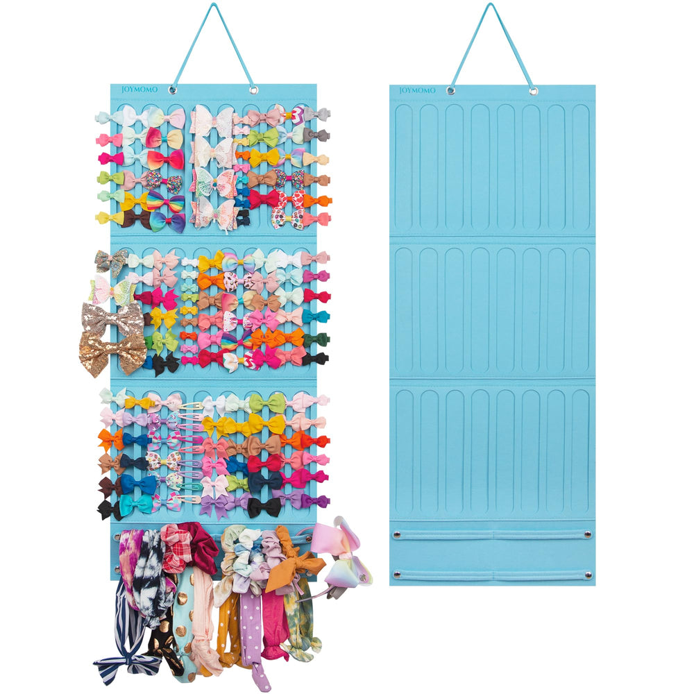 JOYMOMO hair bow organizer wall display keeps clips neatly visible for quick selection