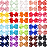 JOYOYO 40pcs 3-inch hair bows in 20 colors for everyday outfits.