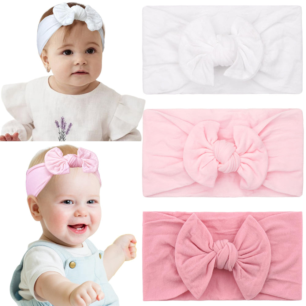 JOYOYO white headband pack featuring soft-wide turban style for gentle wear