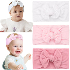 JOYOYO white headband pack featuring soft-wide turban style for gentle wear