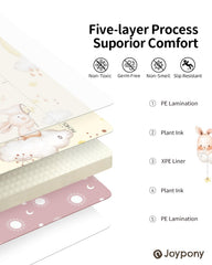 Joypony Baby Play Mat double-sided design engages toddlers with varied visuals.
