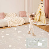 Joypony Baby Play Mat folded with travel bag for easy portability.