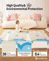 Joypony waterproof surface play mat, easy wipe-clean for quick spills and everyday messes.