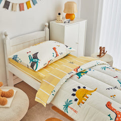 Joyreap dinosaur bedding fitted sheet ensures snug fit on toddler bed
