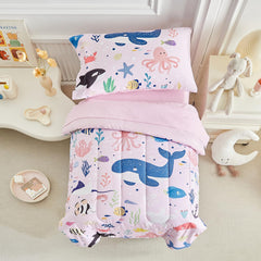 Joyreap ocean-themed toddler comforter reversible for cozy sleep