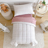Joyreap toddler bedding set - flower-stripes design provides breathable, skin-friendly comfort