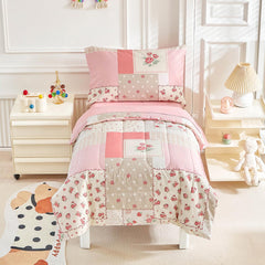Joyreap flat sheet in pink plaid provides breathable comfort