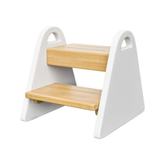 JPMKPD toddler step stool wooden-white offers stable access to sink