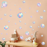 JQPYGB Colorful Bubbles Wall Decal immersive underwater backdrop for kids' rooms