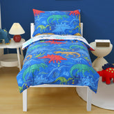 JQWUPUP dinosaurs comforter blue front enhances cozy bedtime adventures