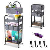 JRANBRJS 2in1 diaper caddy top basket kept within reach for quick changes