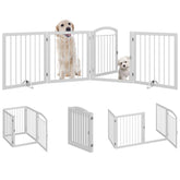 JSB dog gate 96in wide front view showcases a hallway barrier for pets.