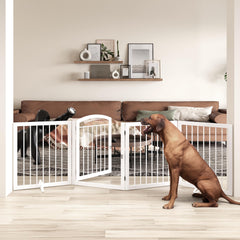JSB dog gate anti-scratch pads prevent floor damage while stabilizing.
