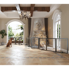 JSB freestanding gate with folding system for flexible room division.