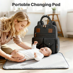 JSTPRO Diaper Bag Backpack bottle pockets fit major brands for convenient feeding