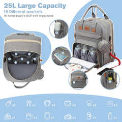 JSTPRO diaper bag backpack with insulated bottle pockets highlights easy warm meals on the go
